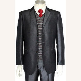 Three Button Flame-Retardant 100% Nylon Gray Leisure Suit