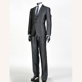 Charm Fit One Button Dark Gray Custom-made Size Mens Suits