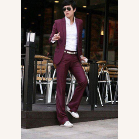 England Styl 100% Cotton Single Breasted Leisure Suit