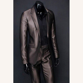 Polyester & Nylon Long Sleeve With One Button Men's Suits