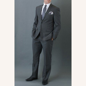 Light Gray With Two Buttons Long Sleeve Men's Suits