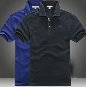 Black & Blue Short Sleeve Cotton & Polyester Men's T-Shirts