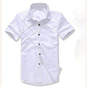 100% Bamboo Fiber White With Buttons Men's T-Shirts