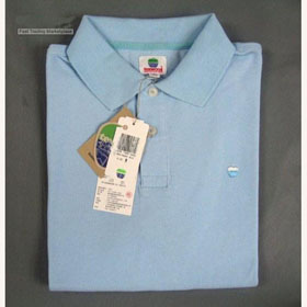 Blue Short Sleeve Cotton & Polyester Men's Shirts