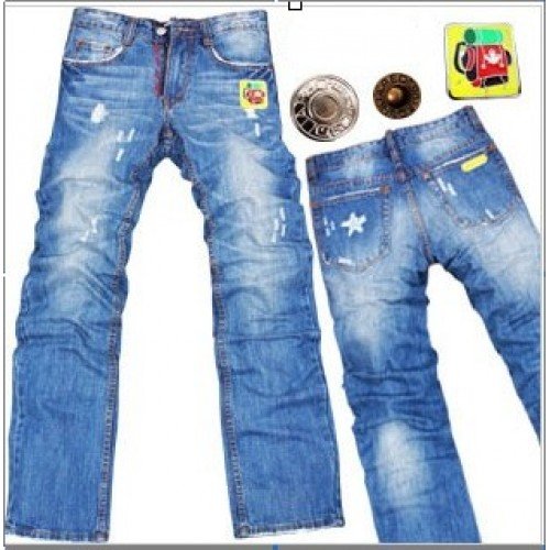 Light Blue 7 Points Spandax & Nylon Men's Jeans