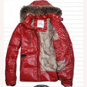 Red With Zipper Fur & Leather Men's Vests & Waistcoats
