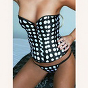 Damask Blob-shaped Strapless Buckle Tight Complete Shapers