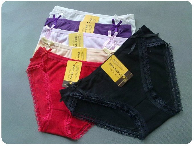 100% Cotton Pants Lace Women's Panties