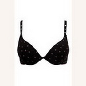 Women 90% Polyester Black Bras