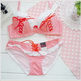 Breathable Cotton Lovely Lace Underwear Bra Suit