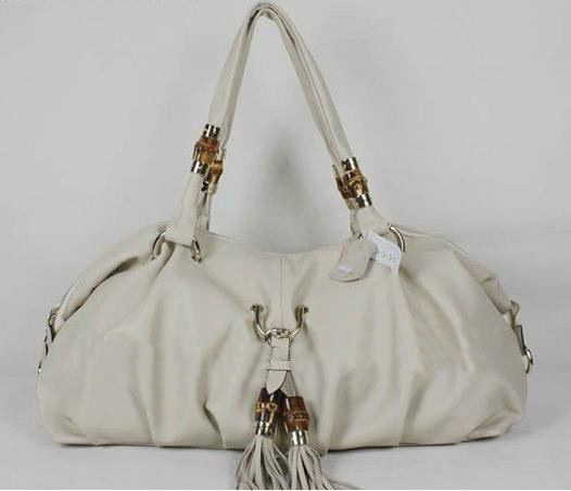 White With Tassel Zipper Hobos Bags