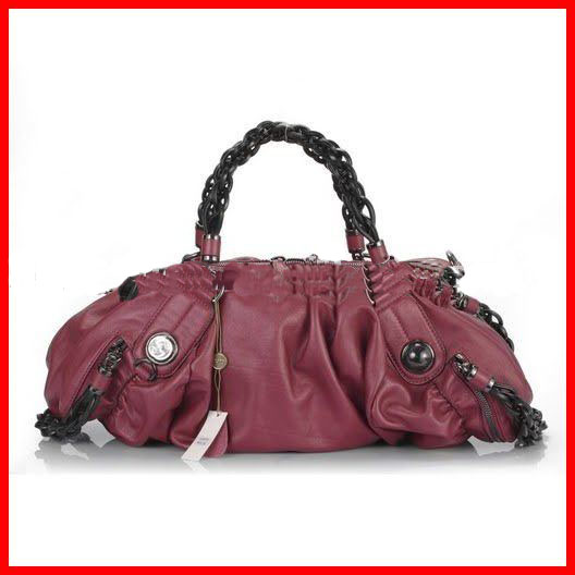 Dark Red With Many Small Decorations Rectangular Shape Satchels