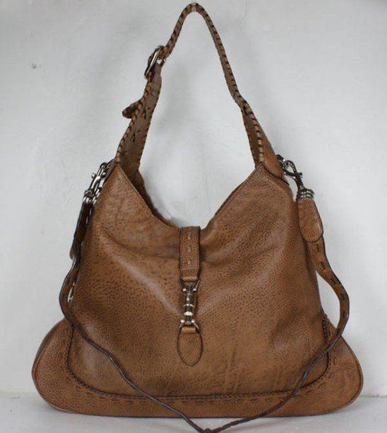 Brown Genuine Leather One Shoulder Totes