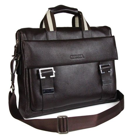 Genuine Leather One-shoulder Long Belt Primary Colors Electroplating Hardware Decoration Messenger Bags