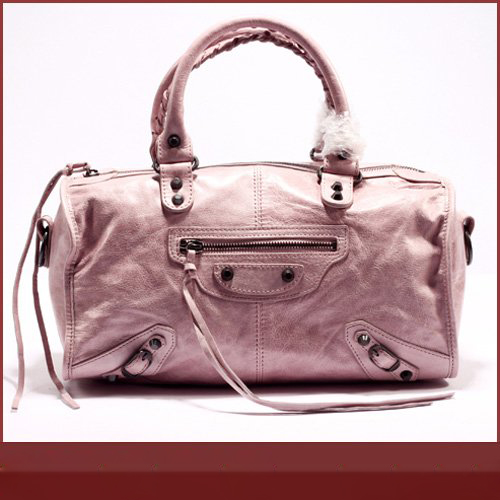 Cowhide Leather Totes Light Pink Cross-Body Bags