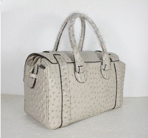 Gray With Buttons Leather Evening Bags