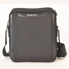 Square Hard Genuine Leather Man's Briefcase Bag