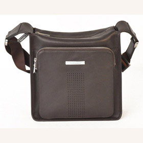 Genuine Leather Zipper Man's Briefcase