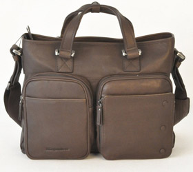 Genuine Leather Brown Man's Briefcase