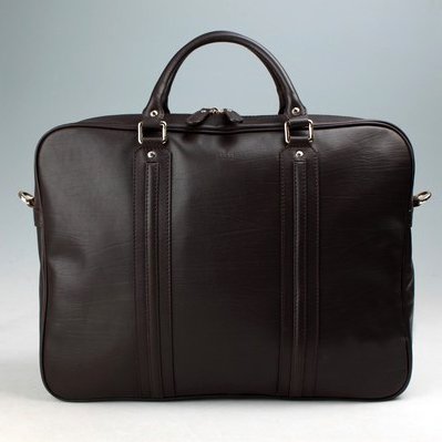 Square Shape Genuine Leather Black Briefcases
