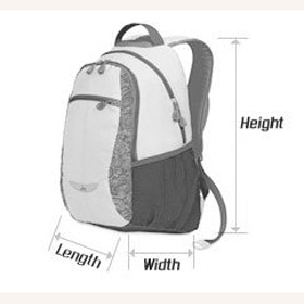 Navy Blue Nylon Waterproof Computer Laptop Bag