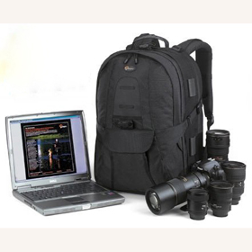 With Many Buttons Black Nylon Laptop Backpacks