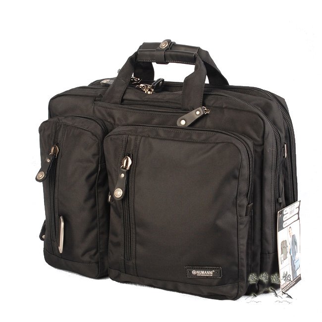 Black With Many Zippers Multi-function Laptop Backpacks