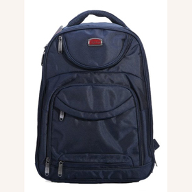 Black Round Shape With Zipper Laptop Backpacks