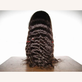 Beautiful Light Brown Lace Long Human Hair Wigs
