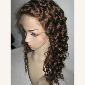 Human Hair Deep Wave 18 Inch Full Lace Wigs