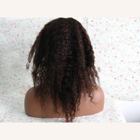 14" Kinky Curl Human Hair Full Lace Wigs