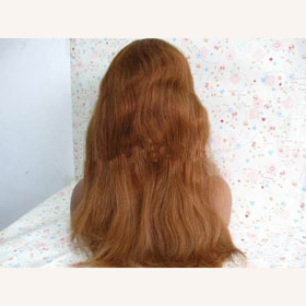 18 Inch Ladies' Straitht Medium Size Medium Brown Full Lace Wigs