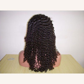 Brown Lace Front Indian Remy Small Waves Rolled Wigs