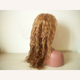 Romantic Lady Long Gold Full-lace Human Hair Wigs