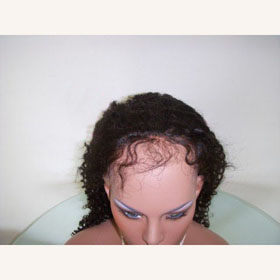 Full Lace Cap Indian Remy Small Waves Rolled Wig