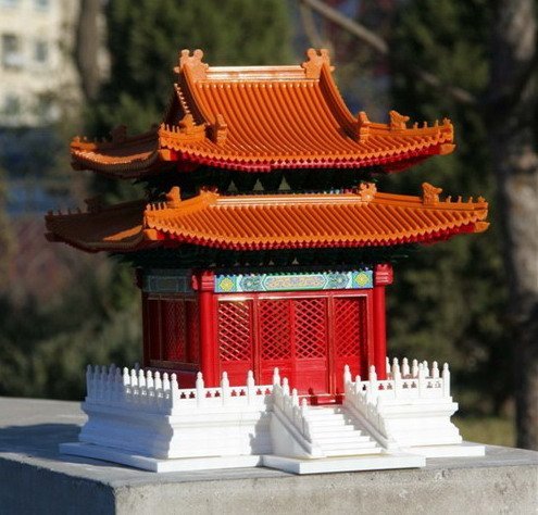 3D Model Chinese Ancient Architecture Muni Hall Crafts