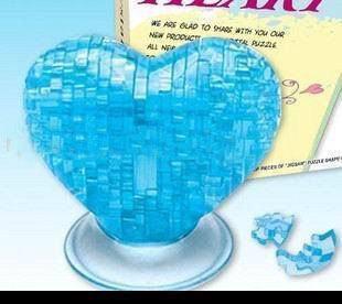 3D Crystal Cubic Peach Heart Shape Jigsaw Puzzle