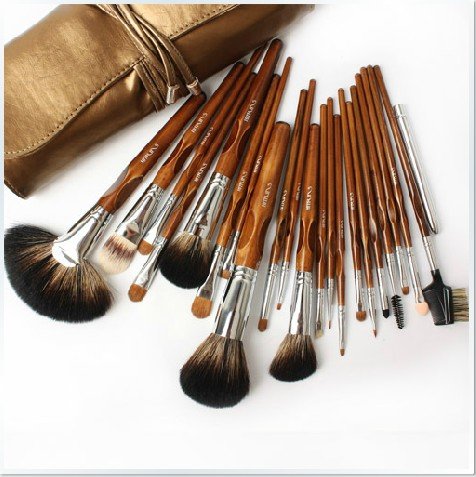 Wholesale Free Shipping-Professional Package mink 22 makeup brush set