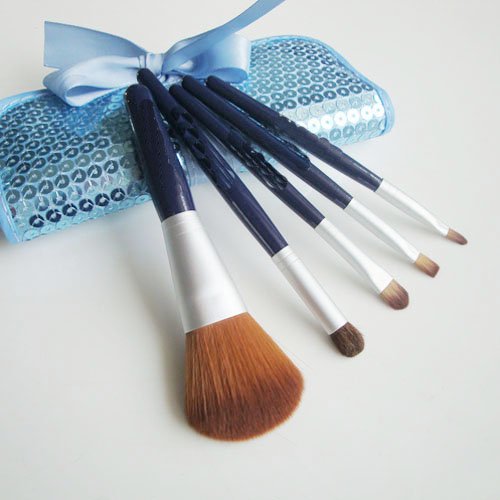 *Free Shipping*!* PUPA*5PCS Makeup Brush Set& Leather pouch(10pcs,5pcs,1pcs)