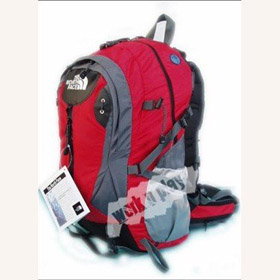 Red Multi-function Nylon Zipper Large Capacity Camping Hiking Backpack