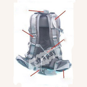 Automatic Buckle Multi-function Nylon Zipper Large Capacity Hiking Backpack