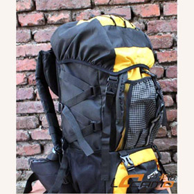 Yellow Multi-function Combination Nylon Zipper Large Capacity Hiking Backpack