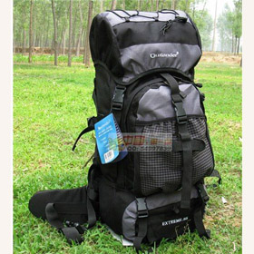Gray Multi-function Combination Nylon Zipper Large Capacity Hiking Backpack