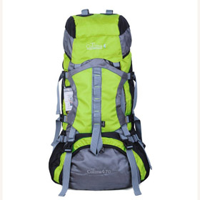 Nylon Green Automatic Buckle Camping Mountain Backpack