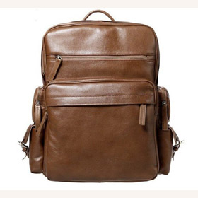 Genuine Leather Zipper Inner Pocket Dual-use Laptop Backpacks