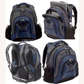 Navy Blue Nylon Waterproof Computer Laptop Bag