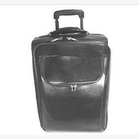 Cowhide Leather Simple Style Srivary Wheeled Trolley Bag
