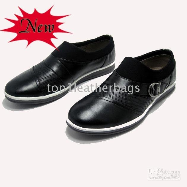 Breathable Soft Leather Casual Men's Running Shoes