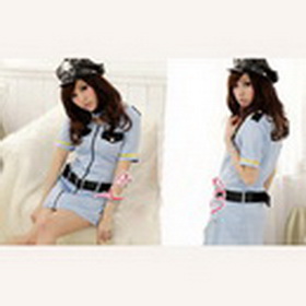 Blue MIni Sexy Lingerie Game Uniform