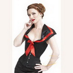 Black Strapless Lace Up Sexy Dress